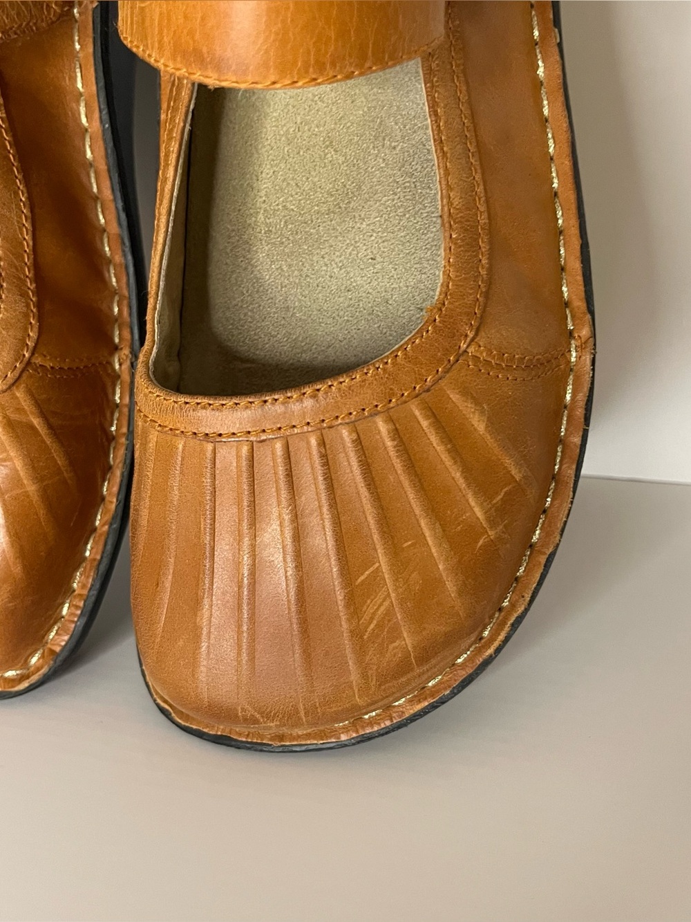 Alegria Belle MaryJane Leather Comfort Shoes Light Cognac EU 40 US 9.5 -10 - Picture 10 of 16